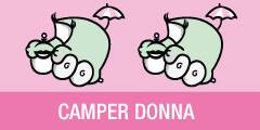 Camper donna cartoon